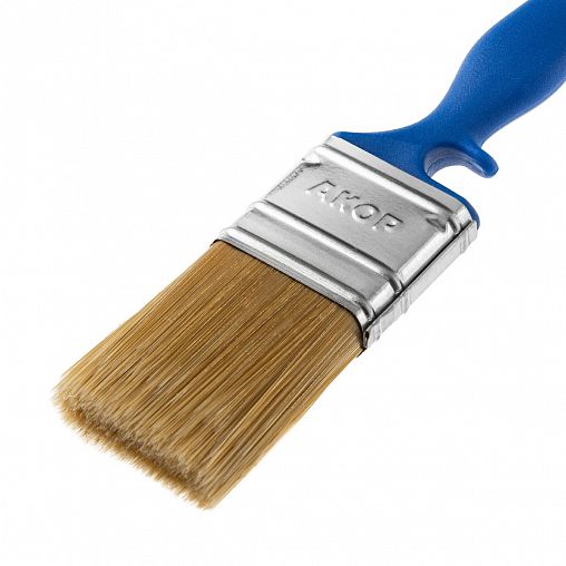Кисть плоская для лаков Акор Мастер, искусственная щетина, пластиковая ручка, 35 x 12 мм фото