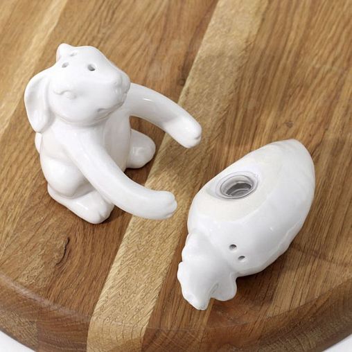 Набор для специй Доляна Зайка, солонка/перечница, 12 х 13,5 х 8,5 см фото