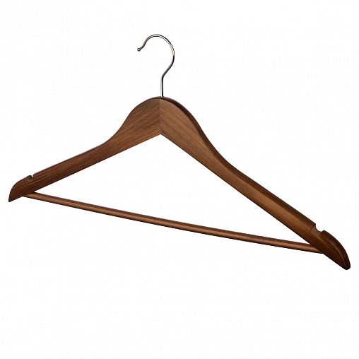 Вешалка для одежды Рыжий кот, с перекладиной, 45 x 23 x 1,2 см, коричневая фото