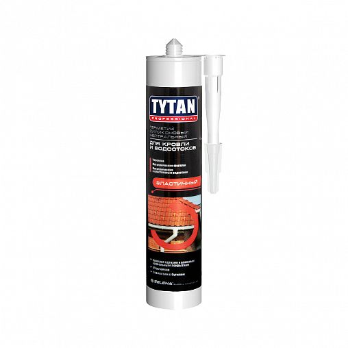 Нейтральный силиконовый герметик для кровли Tytan Professional, 310 мл, белый фото