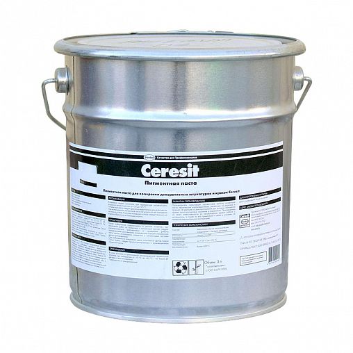 Пигмент для колеровочных машин Церезит (Ceresit), черный 02, 3 л фото