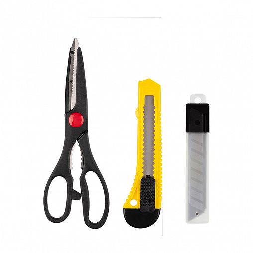 Набор инструментов Park, (ножницы, нож, лезвия 5 шт), 7 предметов фото