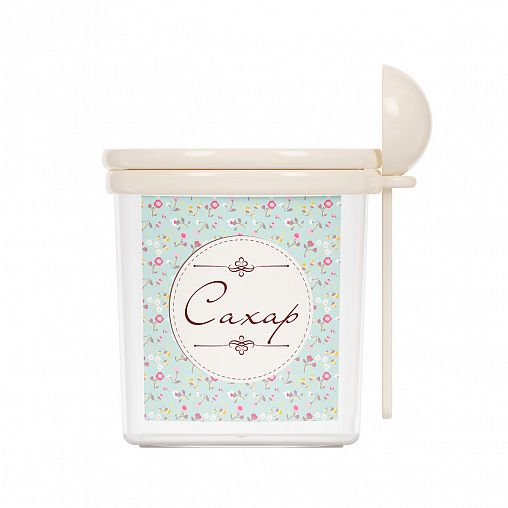 Банка для сыпучих продуктов Альтернатива Ассорти, с ложкой, 0,7 л, сахар фото