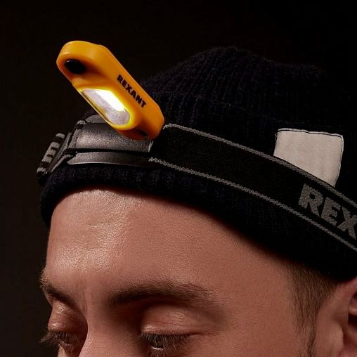 Фонарь налобный светодиодный Rexant, поворотный на шарнире, 3 Вт фото Фонарь налобный светодиодный Rexant, поворотный на шарнире, 3 Вт фото