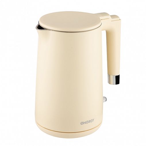 Чайник электрический Energy E-215, двойной корпус, 1,7 л, бежевый фото