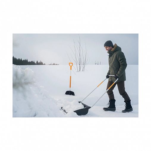 Движок для уборки снега Plantic Snow, П-образная стальная ручка, 720 x 750 мм фото