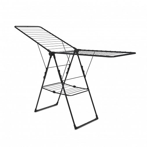 Сушилка для белья напольная Nika, сушильное полотно 21 м, черная фото