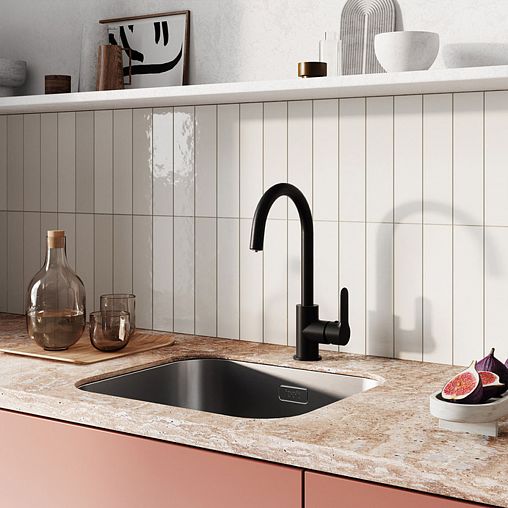 Смеситель для кухни IDDIS Cuba, с подключением к фильтру, черный матовый фото