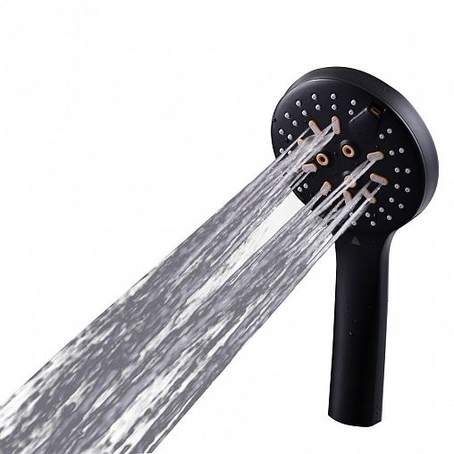 Лейка для душа Fashun A15-7, 5 режимов, черная фото