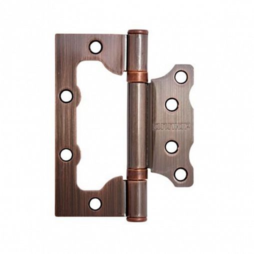 Петля накладная универсальная Аллюр 2BB AC, 100 x 75 x 2,5 мм, медь, 2шт фото