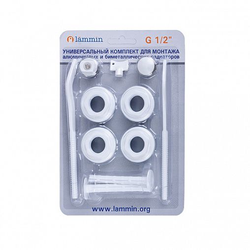 Набор для радиатора Lammin 1/2", 2 кронштейна фото
