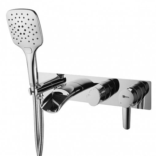 Смеситель для ванны Lemark Atlantiss LM3224C, встраиваемый, однорычажный, хром фото