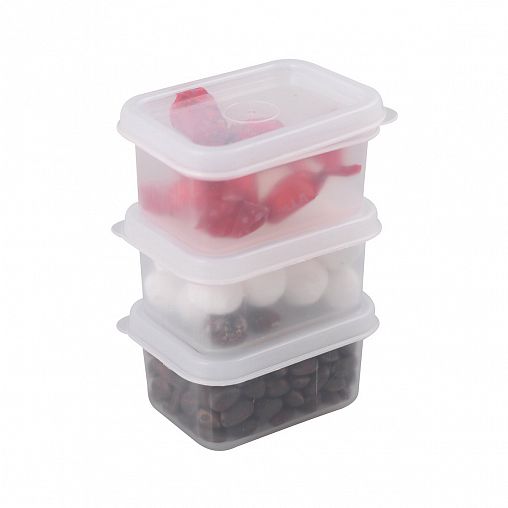 Контейнер для хранения Мультидом, с крышкой, 70 мл, 3 шт фото