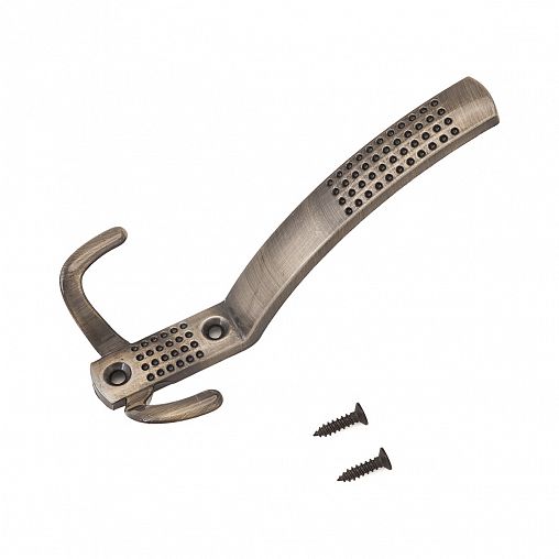 Крючок-вешалка Стандарт 212 A AB, трехрожковый, старая бронза фото