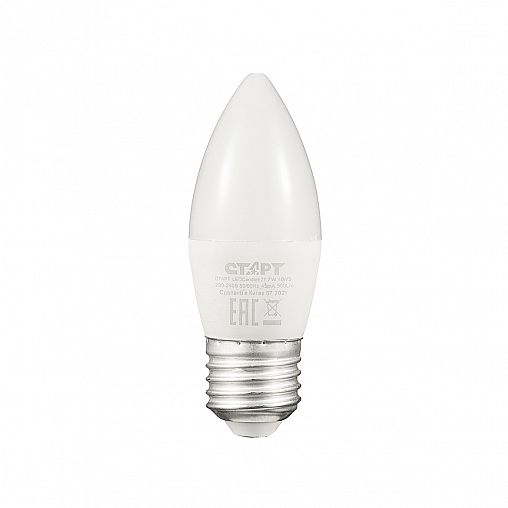 Лампа светодиодная LED Старт ECO Свеча, E27, 7 Вт, 4000 K, холодный свет фото
