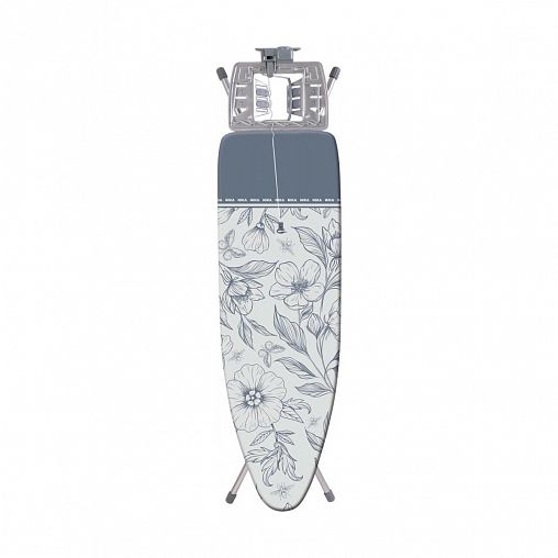 Гладильная доска Nika Эльза де люкс ЭЛТ/1 Серые цветы, тефлон, 122 x 40 см фото