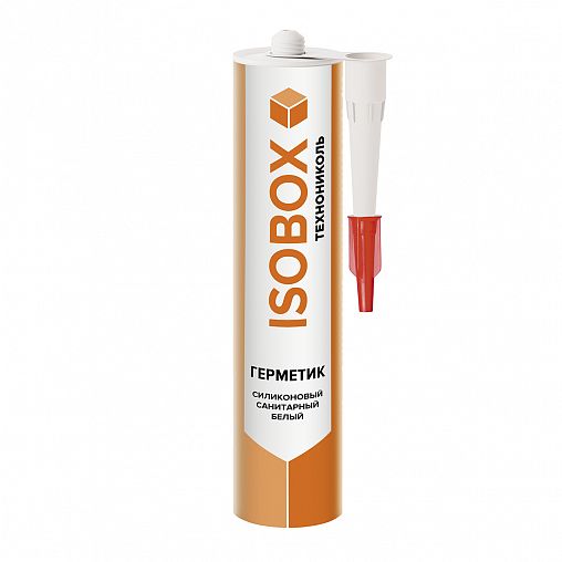 Силиконовый санитарный герметик Технониколь Isobox, 260 мл, белый фото