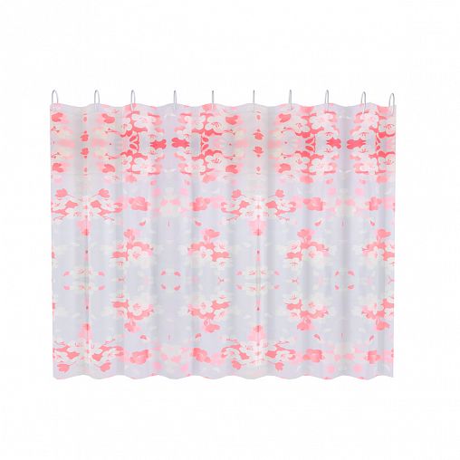 Штора для ванной Fashun, 180 x 180 см, полиэтилен, розовые цветы фото