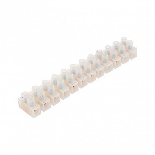 Колодка клеммная винтовая Rexant KВ-12, 16 А, 4 - 12 мм², полиэтилен, белая фото