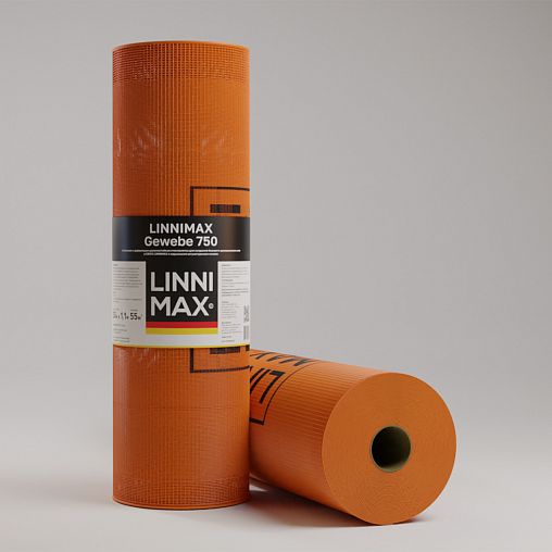Сетка фасадная стеклотканевая Linnimax Gewebe 750, ячейка 4 x 4 мм, 165 г/м², 1,1 x 50 м фото