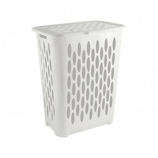 Корзина для белья Keeplex Light, с крышкой, 37 л, белое облако фото