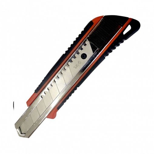 Нож технический Park 18CUT27, двухкомпонентная рукоятка, лезвие 18 мм фото