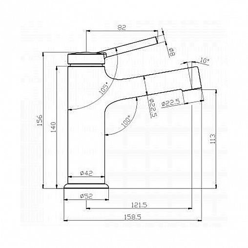 Смеситель для раковины Lemark Minima LM3806C, однорычажный, хром фото
