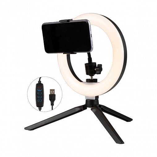 Лампа кольцевая светодиодная со штативом Energy EM-009 Pro фото