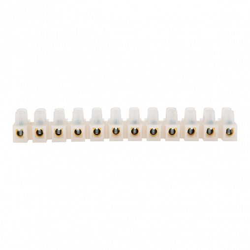 Колодка клеммная винтовая Rexant KВ-12, 16 А, 4 - 12 мм², полиэтилен, белая фото