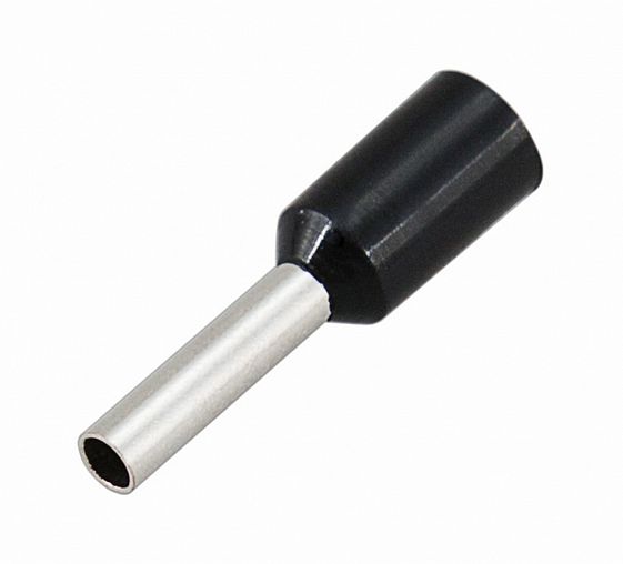 Наконечник штыревой втулочный изолированный Rexant НШВИ, 1,5 мм², 8 мм, черный, 10 шт фото