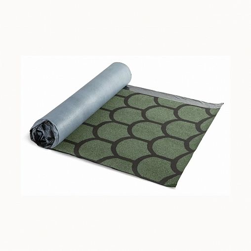 Рулонная черепица Технониколь Бобровый хвост, 8 м², зеленая фото