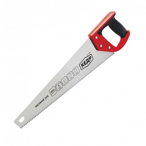 Ножовка по дереву Кедр, 400 мм, мелкий зуб, 3D заточка, 9 TPI фото