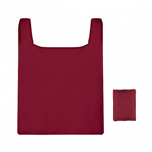 Сумка складная Рыжий кот Basic, полиэстер, 37 x 55 см, бордовая фото