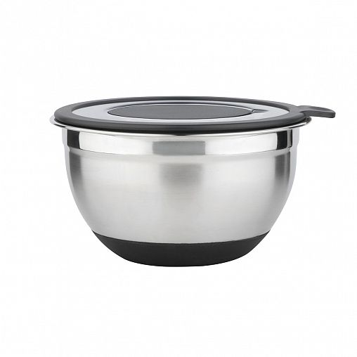 Миска из нержавеющей стали Mallony Amarena, крышка-терка, 3 насадки, 2,8 л фото