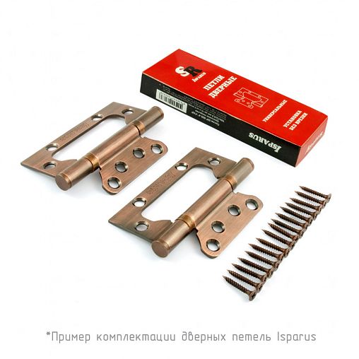 Петля накладная универсальная Нора-М ISPARUS 800-4", 100 x 75 x 2,5 мм, матовый никель фото