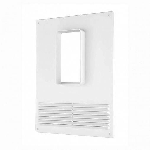 Площадка торцевая Era 511ПТВР, пластик, с решеткой, с фланцем 55 x 110 мм, 180 x 250 мм фото