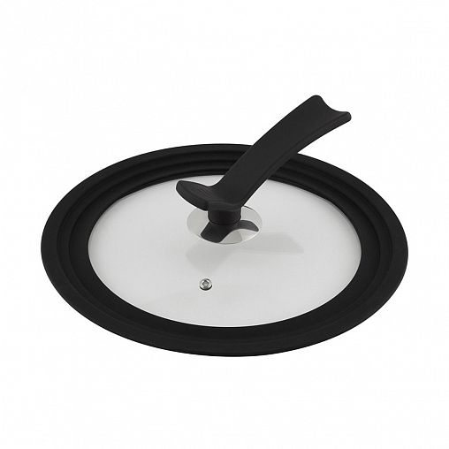 Крышка стеклянная Mallony Vetro-Special, универсальная, силиконовый ободок, паровыпуск, 24/26/28 см фото