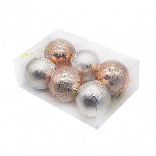 Елочный шар, d 6 см, розовый фото