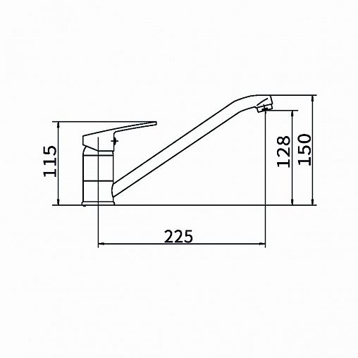 Смеситель для кухни Fashun A4214-B, хром фото