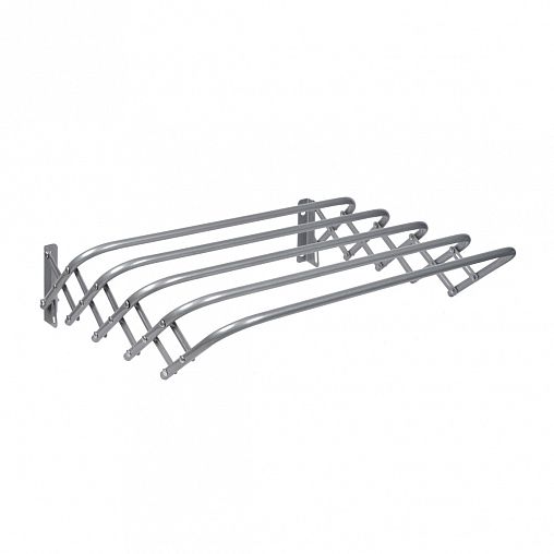 Сушилка для белья настенная Nika, складная, сушильное полотно 6 м, 120 см, серая фото