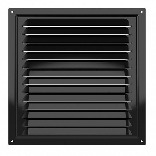 Решетка вентиляционная Era 2525МЭ Black, эмалированная сталь, 250 x 250 мм фото