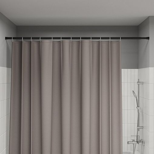 Карниз-штанга для ванной IDDIS Elegante SRB0120i14, телескопический, 110 - 200 см, черный матовый фото