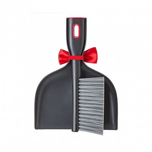 Комплект для уборки Vigar Felix, щетка-сметка и совок, черный фото