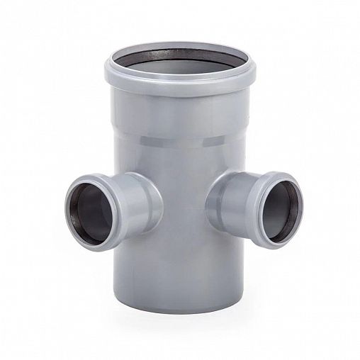 Крестовина канализационная Lammin, 110 x 50 x 50/87,5°(2-х пл.) фото