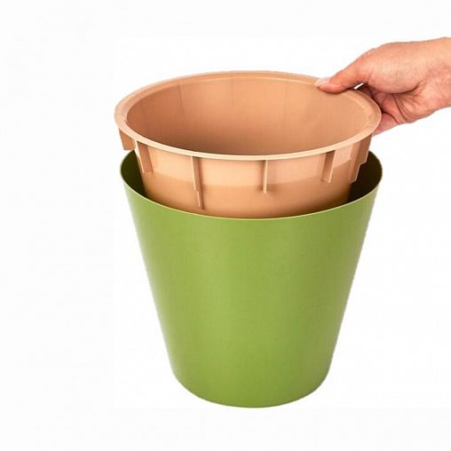 Горшок для цветов InGreen London, 10,5 л, оливковый фото