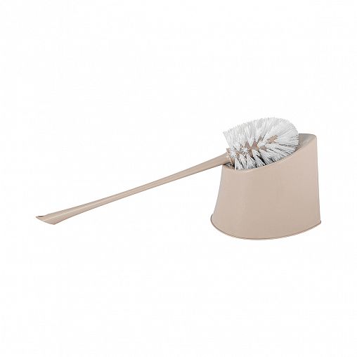 Ершик для унитаза Spin&Clean Voque, с подставкой, пластик, бежевый фото