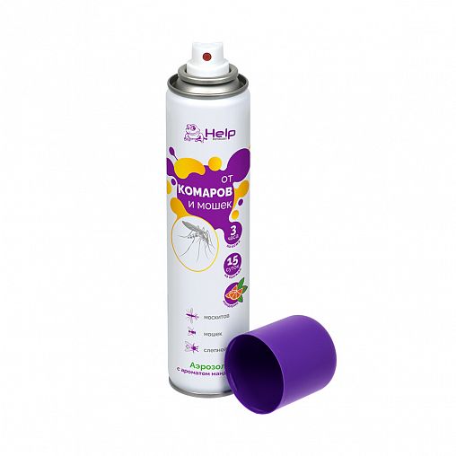 Аэрозоль от комаров и мошек Help Цитрус, репеллентный, 200 мл фото Аэрозоль от комаров и мошек Help Цитрус, репеллентный, 200 мл фото