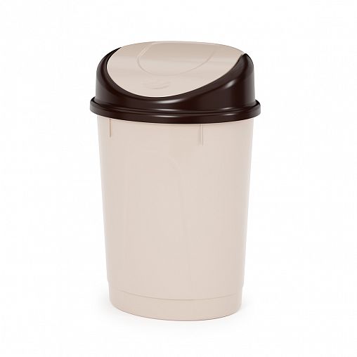 Контейнер для мусора Альтернатива, с плавающей крышкой, 12 л, бежевый фото