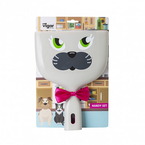 Комплект для уборки Vigar Felix, щетка-сметка и совок, серый фото