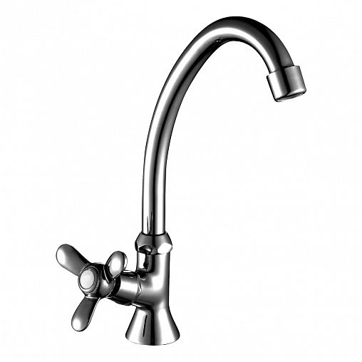 Кран для холодной воды Rossinka Q02-60U, одновентильный, хром фото